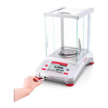 Ohaus® AX124 Analytical Balance With Auto Calibration 120g X 0.0001g 3-1/2 Diameter